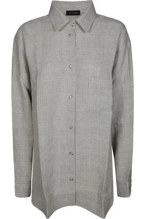 Andamane Bluser & Skjorter, Dame, Grå, S, Bomuld, Georgiana Oversize Skjorte