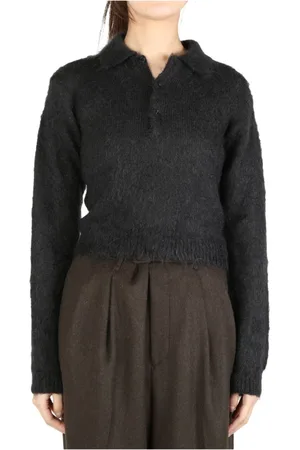 Auralee Strik, Dame, Sort, XS, Børstet Effekt Polo Skjorte Sort