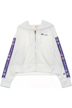 Champion Sweathshirts & Hoodies, Dame, Hvid, L, Hvid Kort Hættetrøje til Kvinder