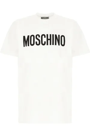 Moschino Top, Herre, Hvid, S, Bomuld, Afslappet bomuldst-shirt til mænd