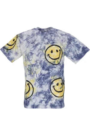 MARKET Top, Herre, Flerfarvet, L, Bomuld, Smiley Tie Dye Herre T-shirt