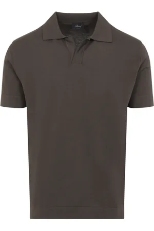 BRIONI Top, Herre, Brun, L, Bomuld, Brun T-shirt med silkeblanding