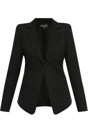 Emporio Armani Jakke, Dame, Sort, XS, Bomuld, Blazer med åbne revers