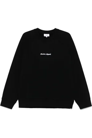 Maison Kitsuné Strik, Herre, Sort, S, Bomuld, Sort sweater med stil