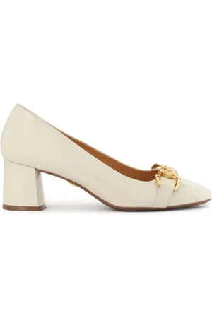 Kazar Sko, Dame, , 35 1/2 EU, Læder, Creme lakerede pumps med metaludsmykning