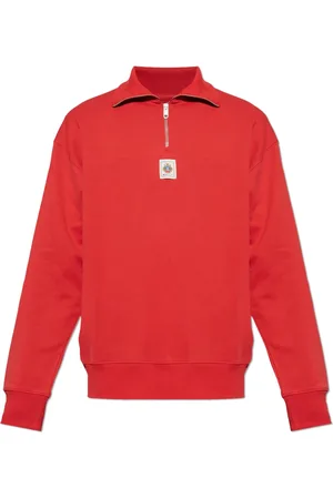 Bally Sweathshirts & Hoodies, Herre, Rød, L, Bomuld, Sweatshirt med stående krave