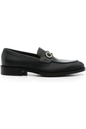 Salvatore Ferragamo Sko, Herre, Blå, 41 EU, Læder, Gancini Loafers