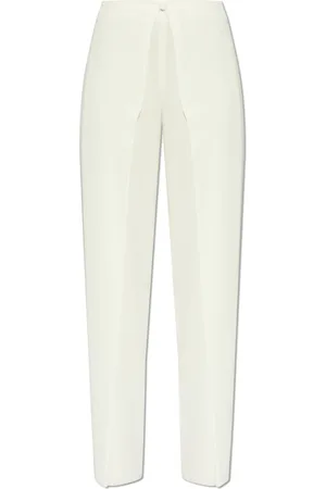 Emporio Armani Bukser, Dame, Hvid, M, Polyester, Plisserede bukser