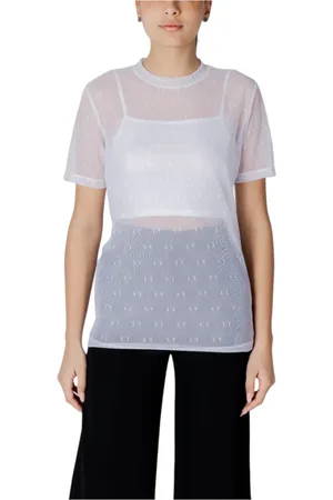 Armani Exchange Top, Dame, Hvid, S, Kortærmet T-shirt Kollektion