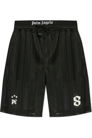 Palm Angels Shorts, Herre, Sort, M, Polyester, Logo Shorts