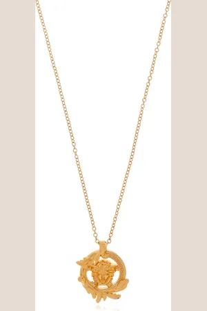 VERSACE Tilbehør, unisex, Gul, ONE SIZE, Uld, Halskæde med Medusa-hoved