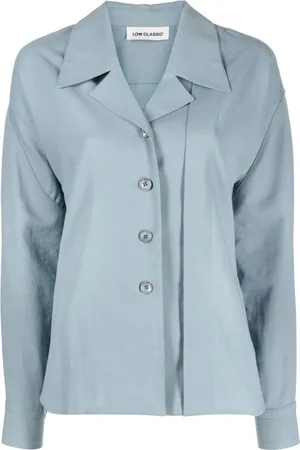 Low Classic Bluser & Skjorter, Dame, Blå, S, Linned, Himmelblå Linned 2 Vejs Skjorte