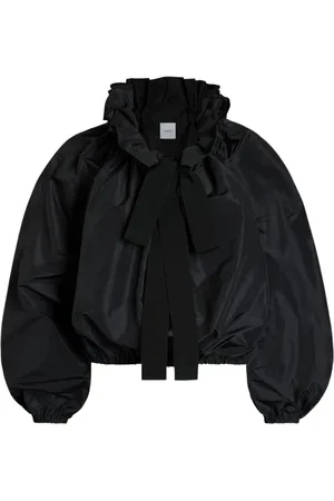 Patou Bluser & Skjorter, Dame, Sort, S, Polyester, Elegant Faille Top i Polyester