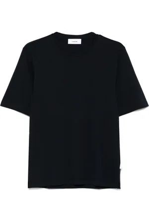 LARDINI Top, Herre, Blå, L, Bomuld, Midnight Crew Neck T-shirt