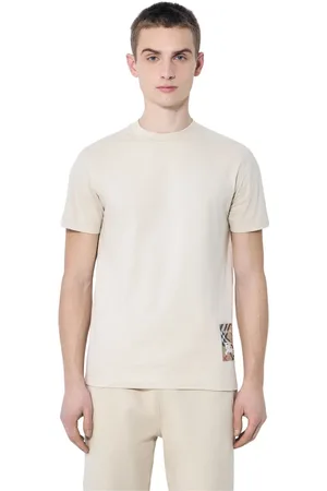 Burberry Top, Herre, , XL, Bomuld, Logo Patch Crewneck T-shirt
