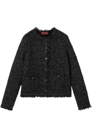 Gucci Jakke, Dame, Sort, L, Uld, Stilfuld Gilet E25