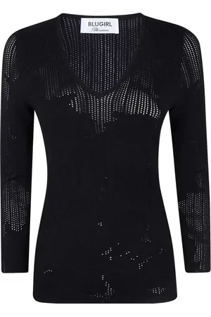 Blugirl Top, Dame, Sort, L, Uld, Sort Sweater til Kvinder