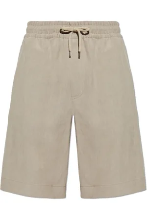 Giorgio Armani Shorts, Herre, Grå, XL, Linned, Linnedshorts