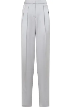 Giorgio Armani Bukser, Dame, Grå, 3XL, Slim Fit Bukser
