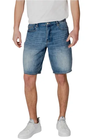 Armani Exchange Shorts, Herre, Blå, W30, Bomuld, Afslappede Bermuda Shorts Kollektion til Mænd