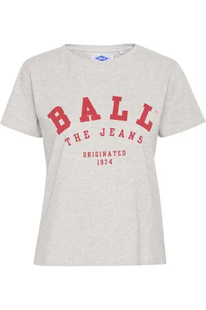 Ball Top, Dame, Grå, XS, Bomuld, Sporty Tee Top Medium Grey Melange