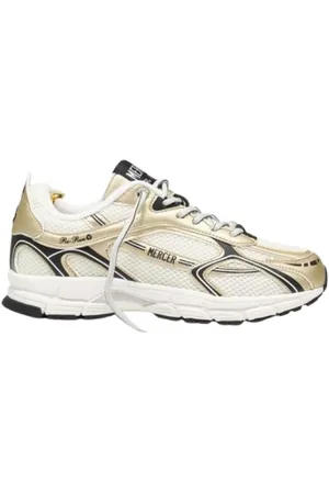 Mercer Amsterdam Sko, Dame, Flerfarvet, 37 EU, Uld, Stilfuld Guld Sneaker med Optimal Komfort