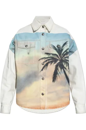 Palm Angels Jakke, Dame, Flerfarvet, M, Bomuld, Jakke med print