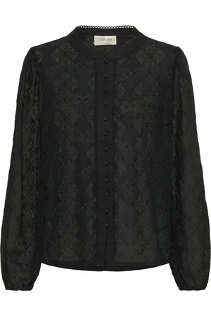 Cream Bluser & Skjorter, Dame, Sort, 3XL, Blonde skjorte med lange ærmer
