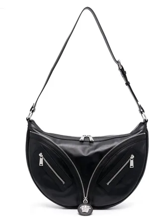 VERSACE Taske, Dame, Sort, ONE SIZE, Kalveskind Hobo Taske