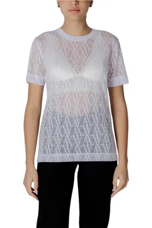 Armani Exchange Top, Dame, Hvid, L, Bomuld, Kortærmet T-shirt Kollektion