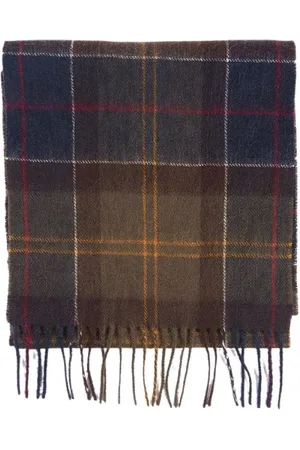 Barbour Tilbehør, unisex, Grøn, ONE SIZE, Uld, Tartan Uld Cashmere Tørklæde