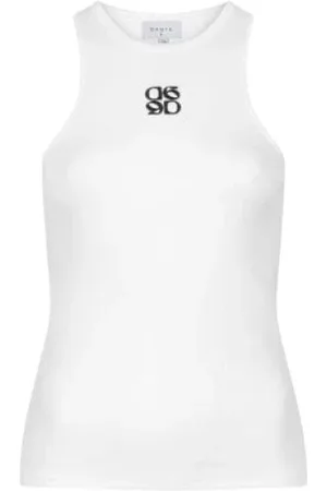 Dante 6 Top, Dame, Hvid, S, Bomuld, Logo Tanktop i bomuldsblanding