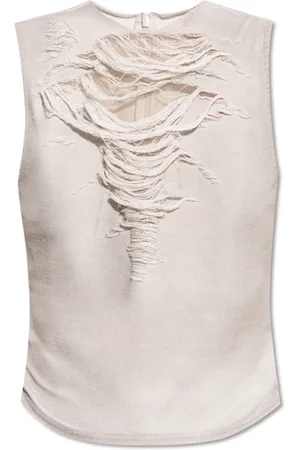 Diesel Top, Dame, Grå, XS, Bomuld, Top T-Yasmina