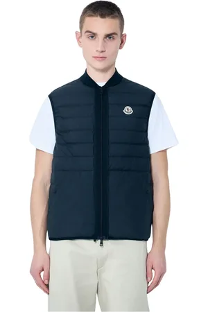 Moncler Jakke, Herre, Sort, 2XL, Polyester, Polstret jakke med aftagelig vest