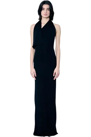 Khaite Kjole, Dame, Sort, S, Slinky Jersey Asymmetrisk Halsudskæring Kjole