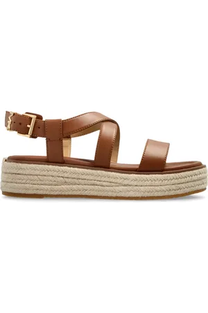 Michael Kors Sko, Dame, Brun, 37 1/2 EU, Uld, Lynn platform sandaler
