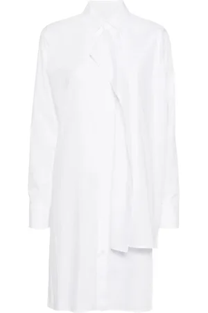 YOHJI YAMAMOTO Bluser & Skjorter, Dame, Hvid, S, Hvid Front Knot Bluse