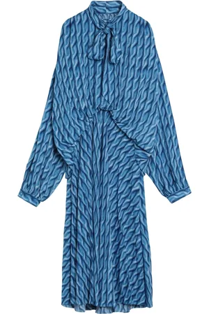 Balenciaga Kjole, Dame, Blå, XS, Midi Kjole til Kvinder