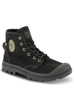 Palladium Sko, Herre, Sort, 37 EU, Bomuld, Sort Canvas Vegan Hi-Top Støvle