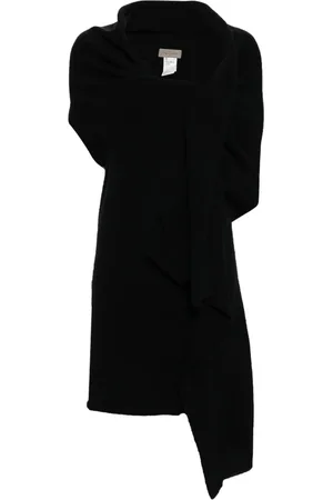 YOHJI YAMAMOTO Strik, Dame, Sort, M, Uld, Sort Mesh Uld Cardigan