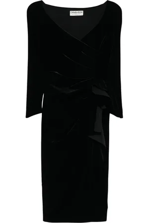CHIARA BONI Kjole, Dame, Sort, 3XL, Velvet Kjole, Feminin Silhuetforstærker