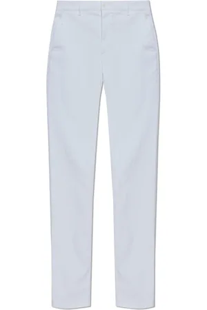 Giorgio Armani Bukser, Herre, Hvid, M, Bomuld, Bukser med let tilspidsede ben