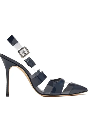 Manolo Blahnik Sko, Dame, Blå, 36 EU, Blå Slingback Pumps med spids tå