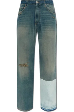 Maison Margiela Jeans, Herre, Blå, W32, Bomuld, Jeans med slid