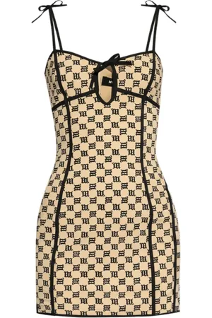 MISBHV Kjole, Dame, Flerfarvet, M, Coquette Mini Kjole i Beige