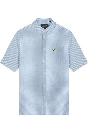 Lyle & Scott Skjorte, Herre, Blå, M, Bomuld, Slim Fit Gingham Skjorte Lyseblå