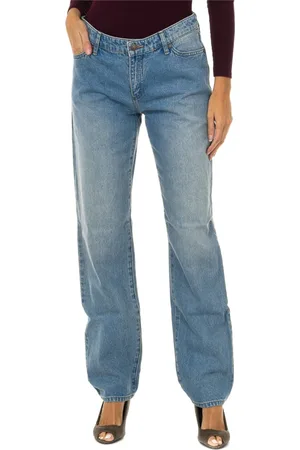 Emporio Armani Jeans, Dame, Blå, W27, Denim, Straight Cut Denim Jeans