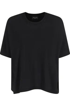 Roberto Collina Top, Dame, Sort, XS, Uld, Stilfuld Rund Hals Sweater