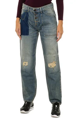 Emporio Armani Jeans, Dame, Blå, W30, Denim, Revnet Denim Jeans