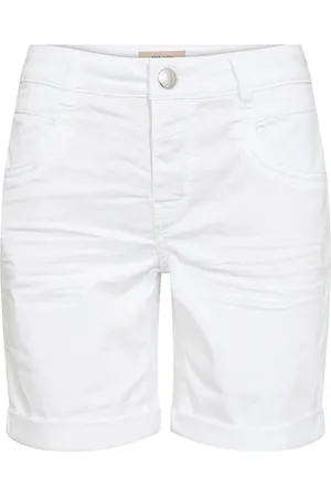Mos Mosh Shorts, Dame, Hvid, W28, Denim, Denim Treasure Shorts med Detaljer